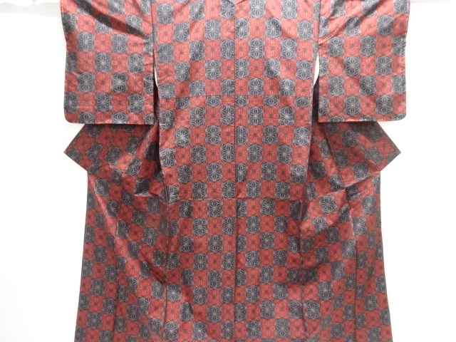 JAPANESE KIMONO / MURAYAMA OSHIMA TSUMUGI KIMONO / MICHIYUKI COATENSEM